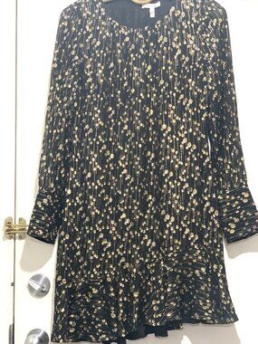 DEREK LAM SILK & METALLIC SPARKLING ASYMMETRICAL DRESSES SIZE 8